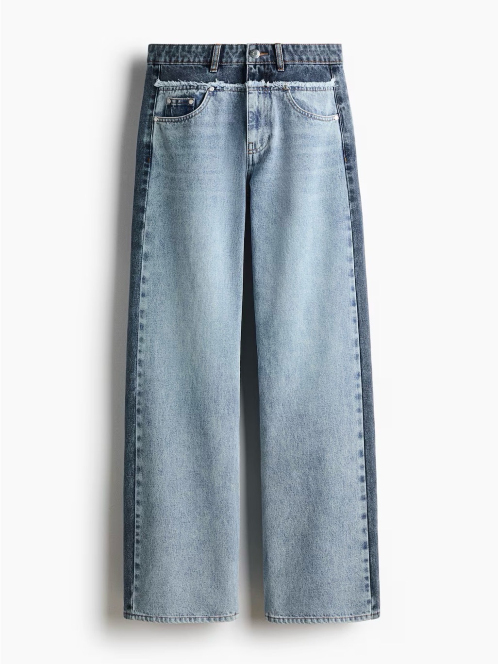 Stella Mccartney H&M Two-Tone Straight-Leg Jeans Us 2, Us 4